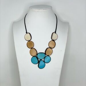 Handmade tagua necklace and earrings
